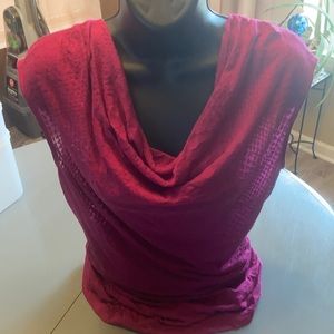 Pink Express dressy tank with snake skin pattern